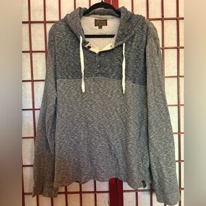 Lucky Brand Gray Pullover Hoodie with Drawstrings